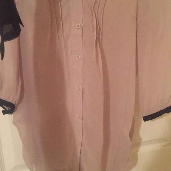 Sheer Tan Blouse - Picture 3 of 3